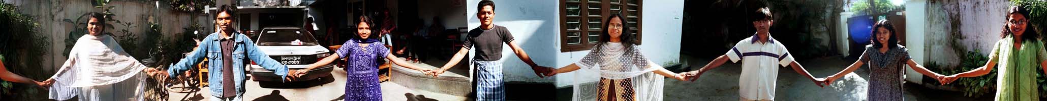 Linked children (Shahidul Alam/ Drik - click for full image) Linked children (Shahidul Alam/ Drik - click for full image)